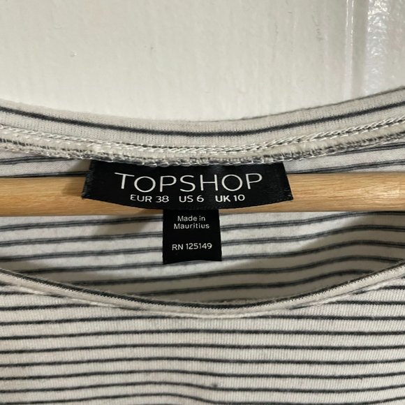 Topshop Striped Short Sleeve Shirt - Picture 3 of 4